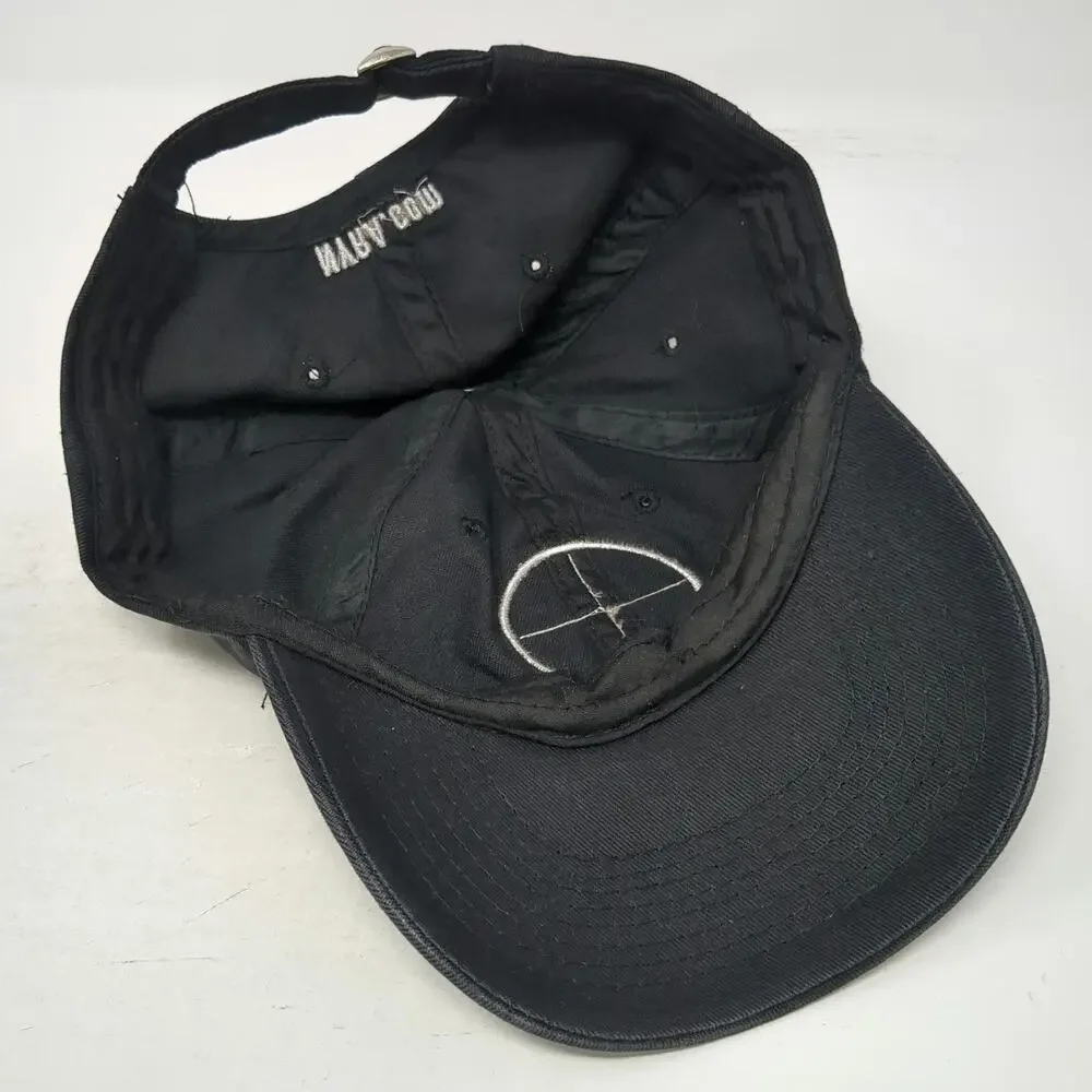 NYRA Horse Racing Baseball Cap Black OSFM Adjustable Slideback Jockey Logo Hat